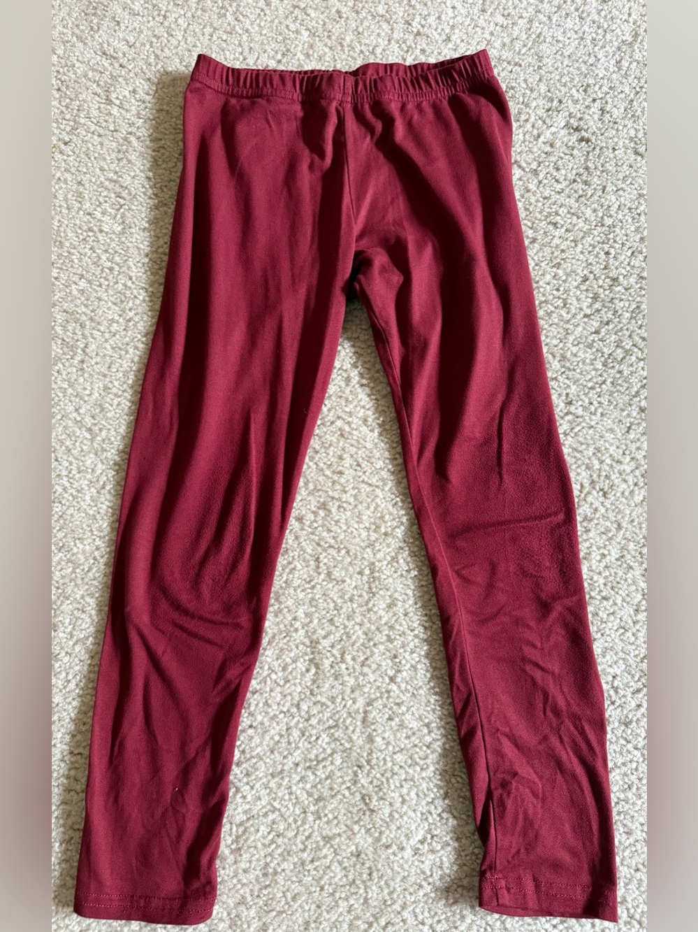 Dot Dot Smile Girls Maroon Leggings